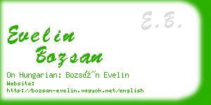 evelin bozsan business card